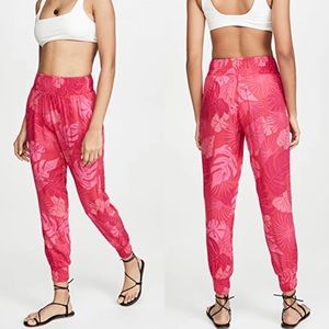 Mikoh Kahuku Ruched Waist Pants In Luau Lei